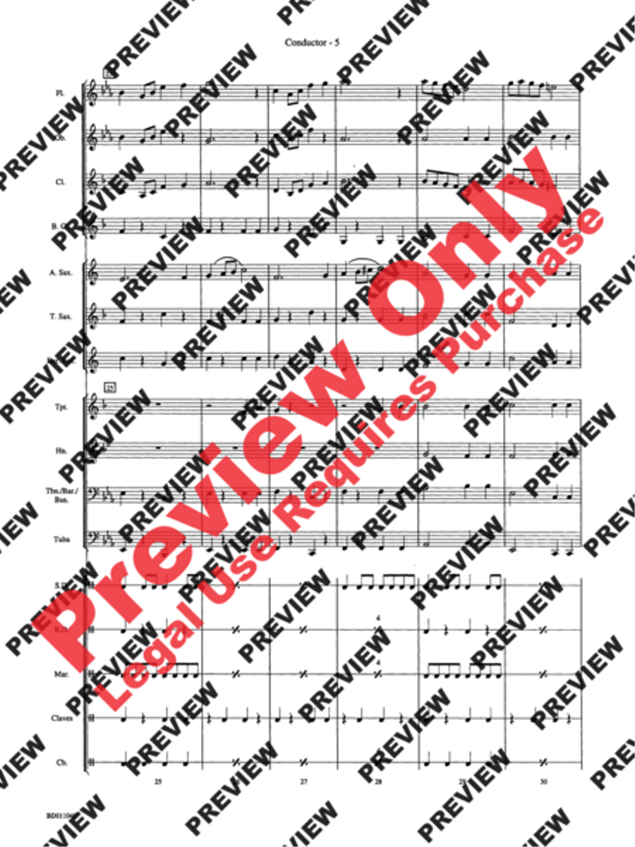 Carnival in Rio Concert Band scores gallery preview page 7