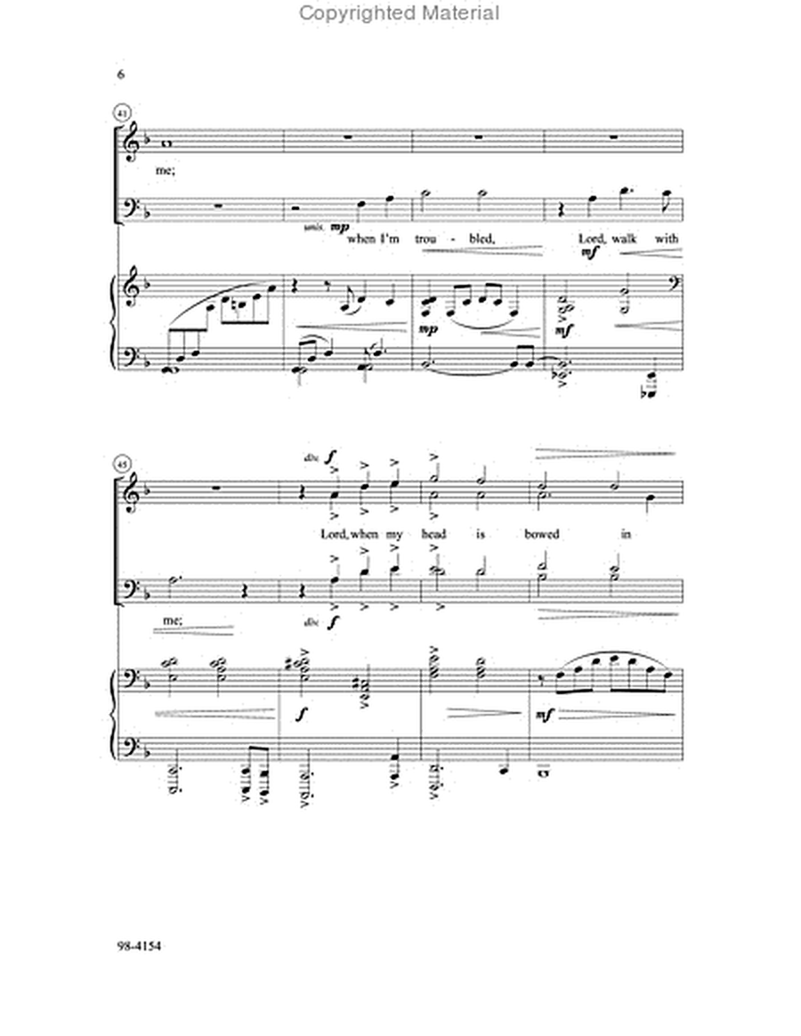 I Want Jesus to Walk with Me - SATB image number null