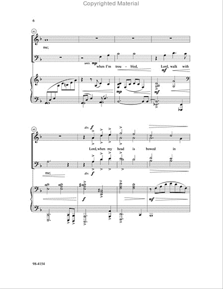 I Want Jesus to Walk with Me - SATB 4-Part scores gallery preview page 6
