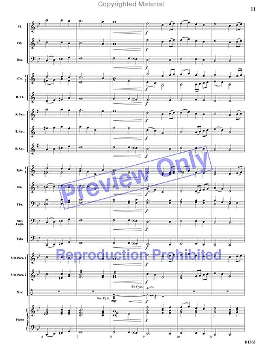 Five Progressive Chorales for Developing Bands Concert Band scores gallery preview page 8