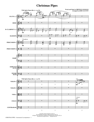 Book cover for Christmas Pipes - Full Score