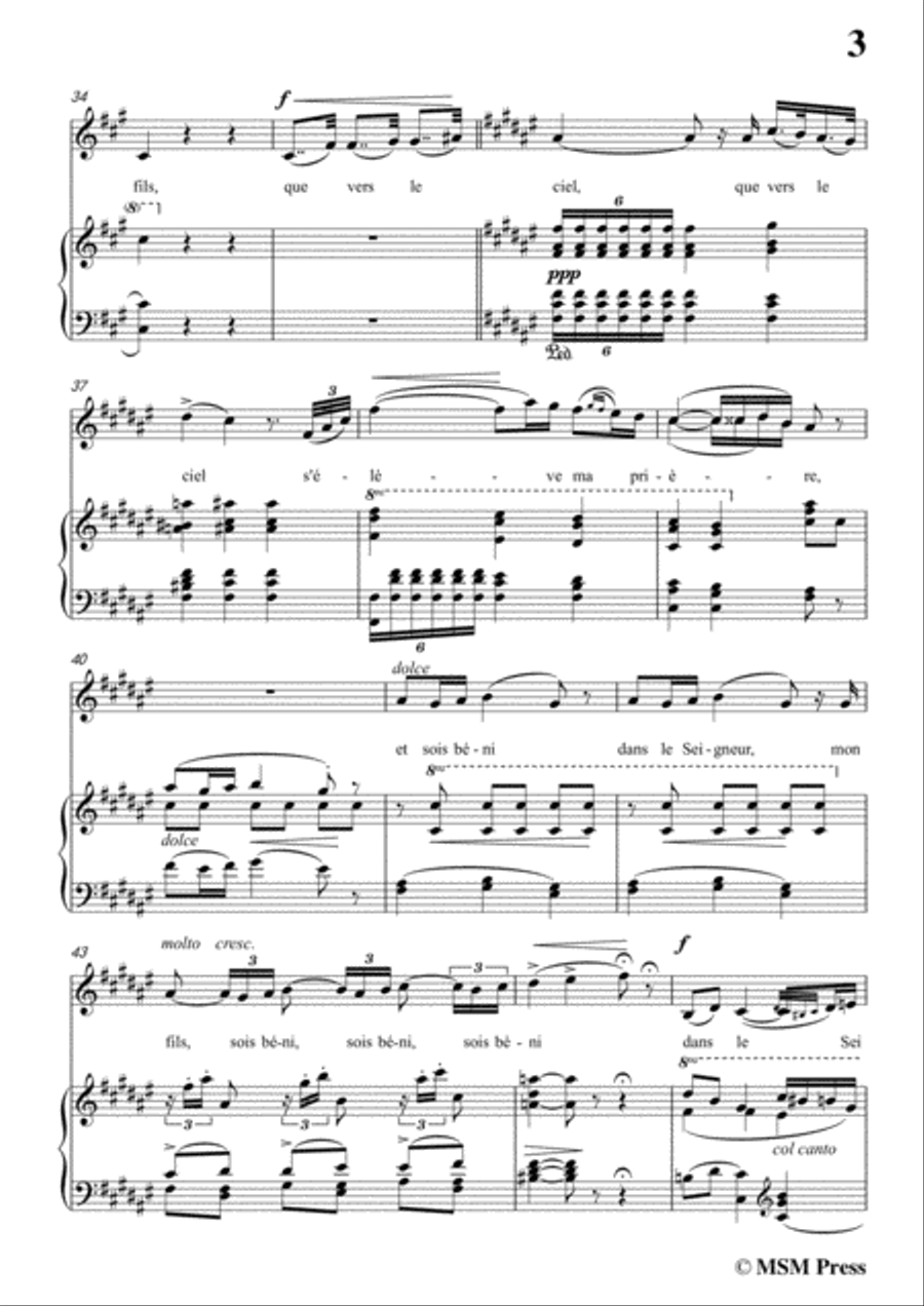 Meyerbeer-Ah,Mon fils from 'Le Prophète',in f sharp minor,for Voice and Piano Voice Solo scores gallery preview page 5