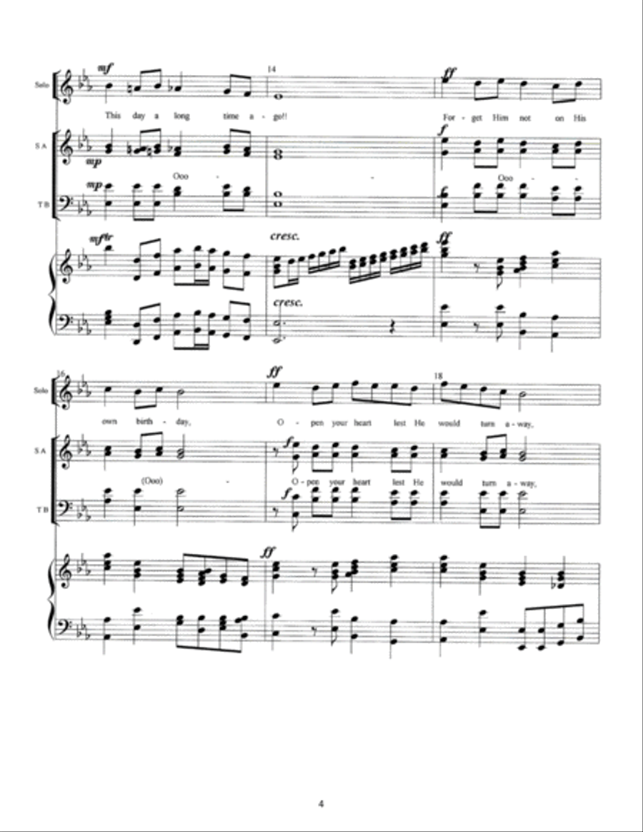 Who Is the Reason for the Season? 4-Part scores gallery preview page 4