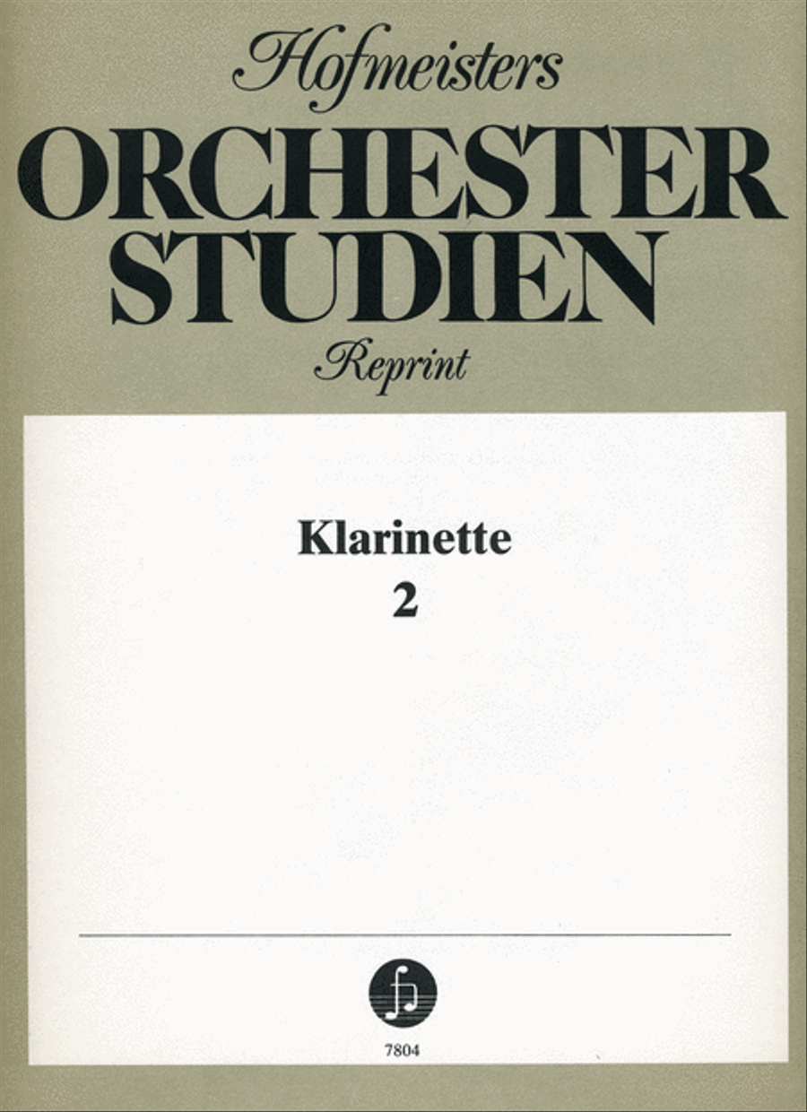 Orchesterstudien Klarinette, Heft 2: Verdi, Wagner , Schostakowitsch Orchestra scores gallery preview page 1