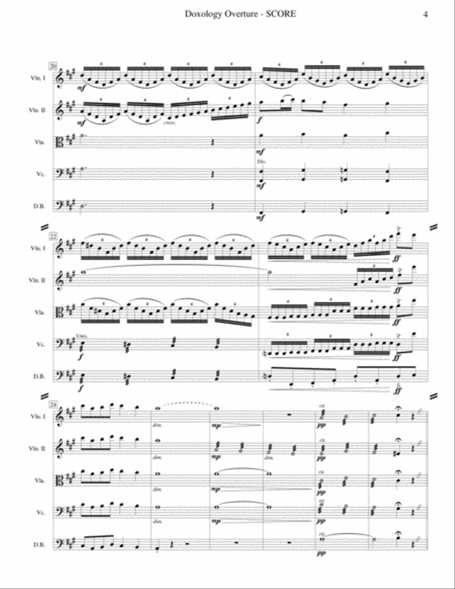 Doxology Overture (String Orchestra) String Orchestra scores gallery preview page 5
