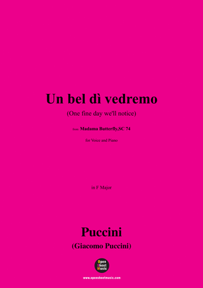 G. Puccini-Un bel dì vedremo(One fine day we'll notice),Act II,in F Major
