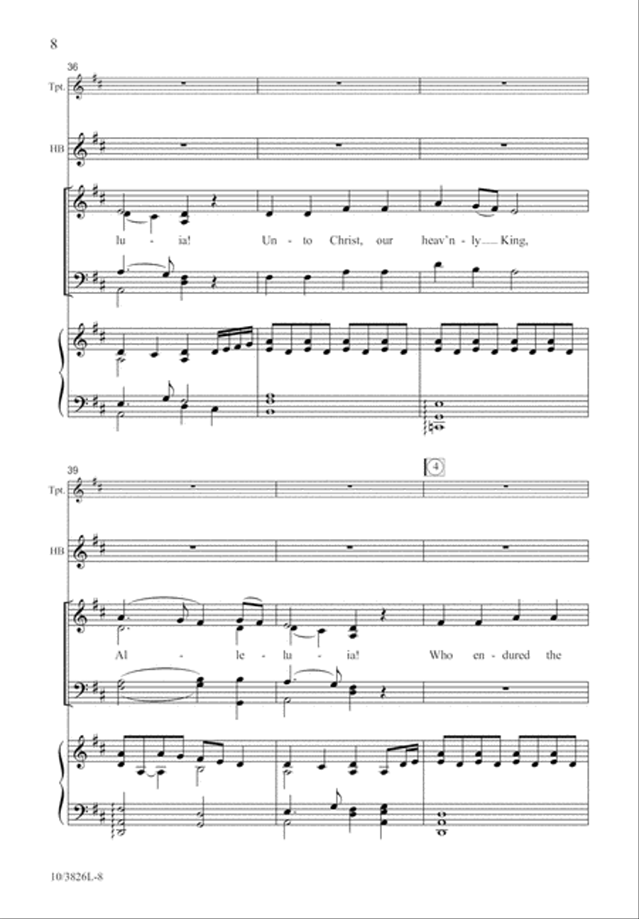 Jesus Lives, Alleluia! 4-Part scores gallery preview page 8