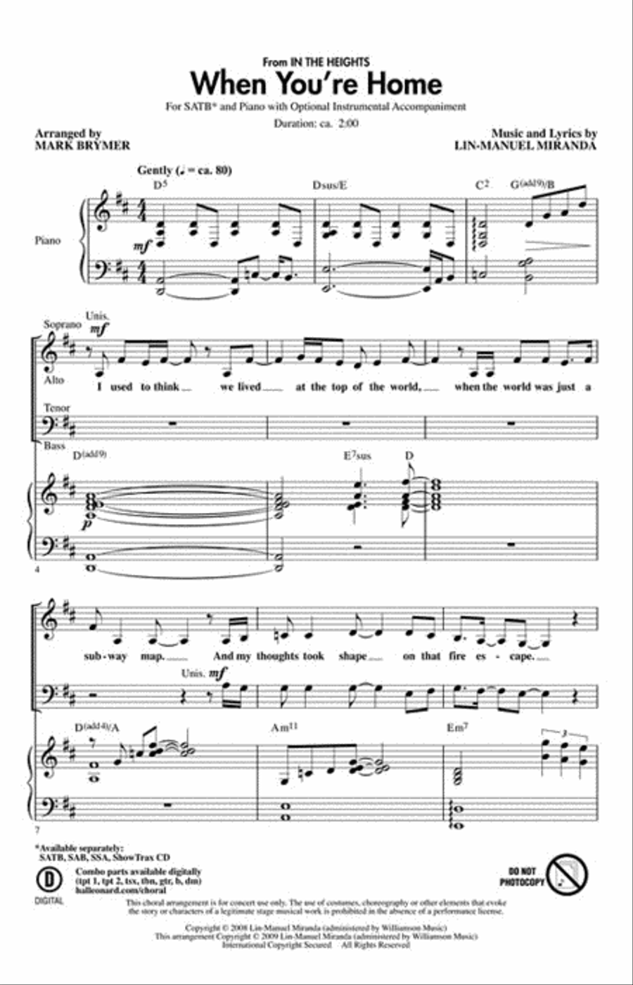 When You're Home 4-Part scores gallery preview page 2
