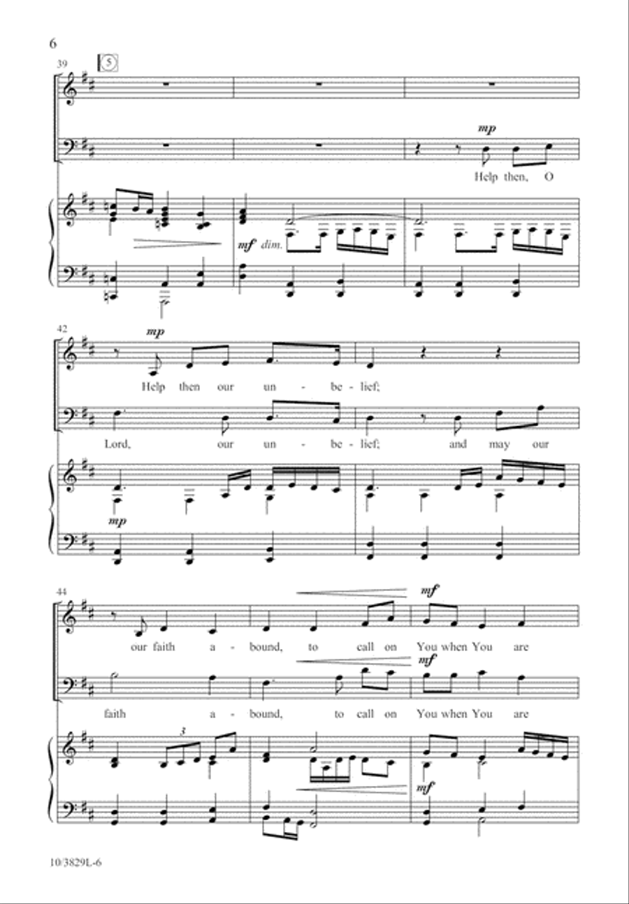 By Faith and Not by Sight 4-Part scores gallery preview page 6