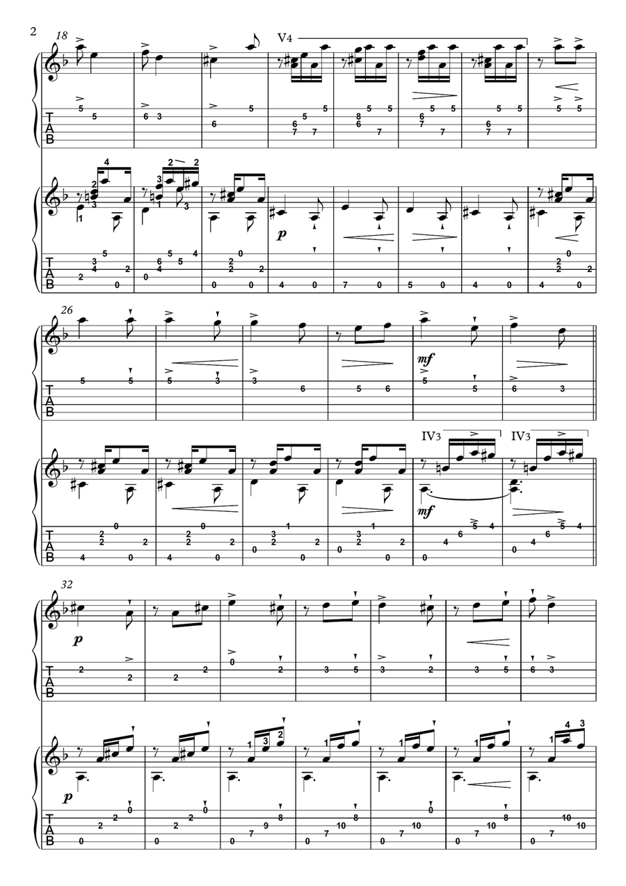 El Vito Guitar duet Guitar Ensemble scores gallery preview page 2