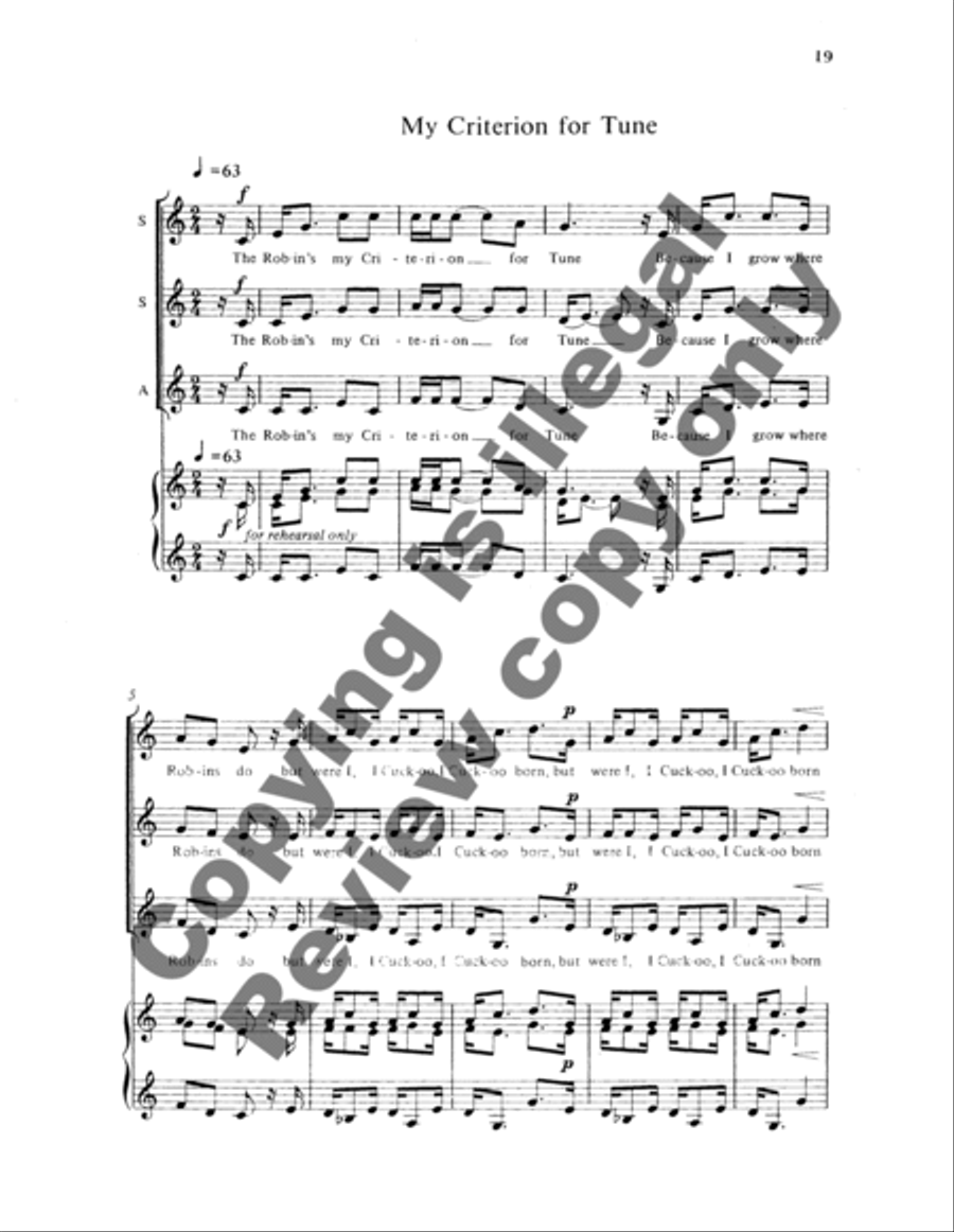 Dickinson Madrigals, Book II SSAA scores gallery preview page 13