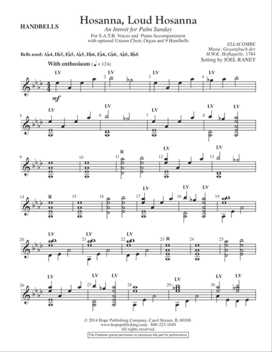 Hosanna, Loud Hosanna Hosanna, Loud Hosanna 4-Part scores gallery preview page 21