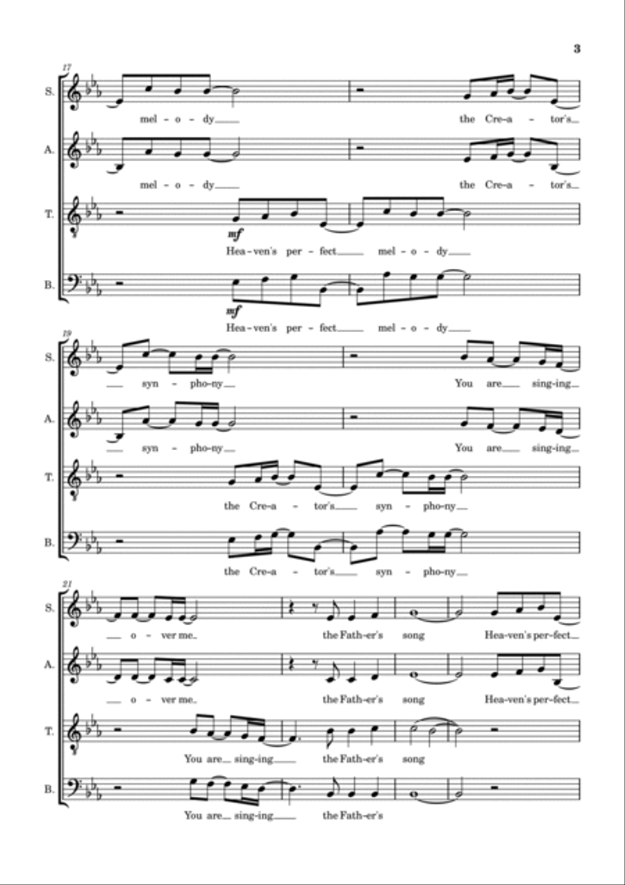 The Father's Song The Father's Song 4-Part scores gallery preview page 3