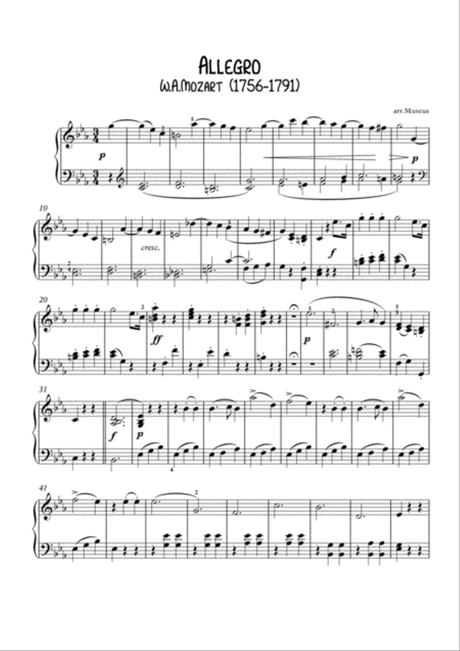 Masterpieces for solo piano 8 by W.Mozart Piano Solo scores gallery preview page 2