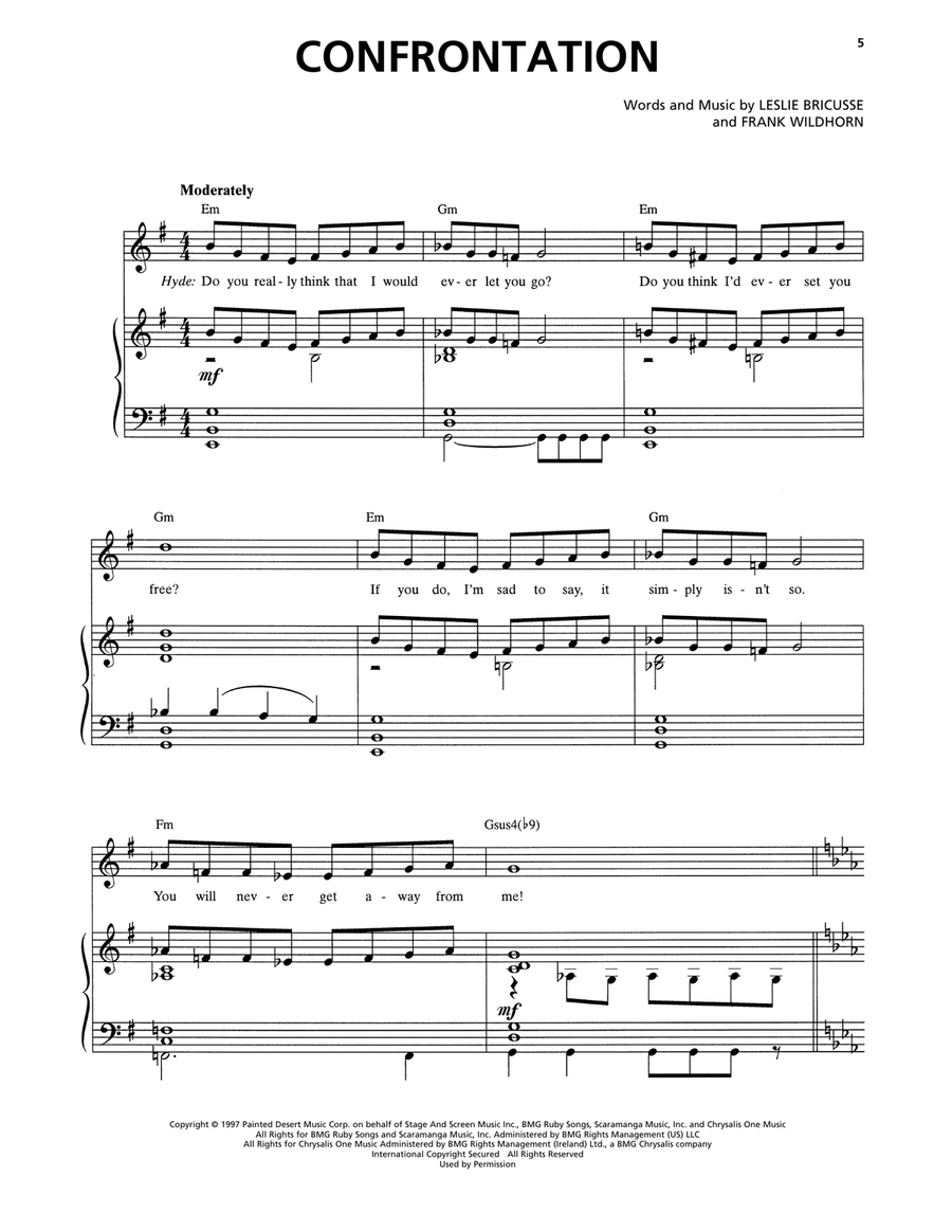 Confrontation (from Jekyll & Hyde) Voice scores gallery preview page 1