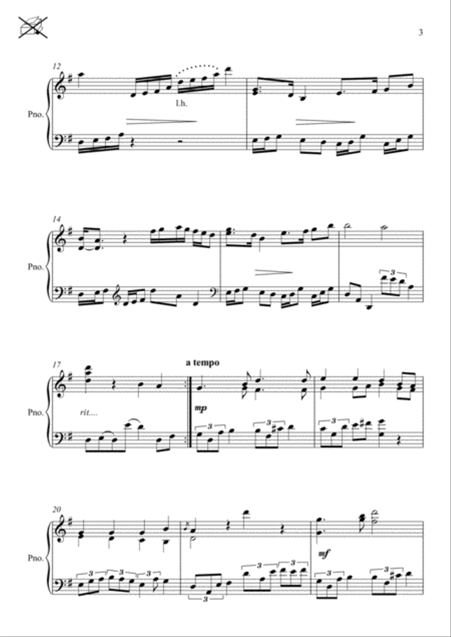 Fell Runner - simplified version Piano Solo scores gallery preview page 3