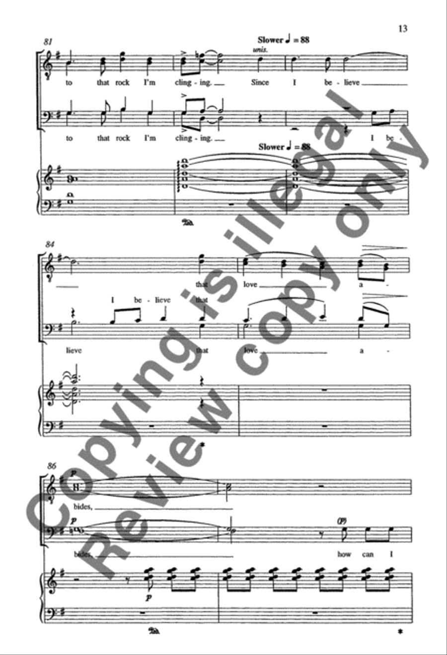 How Can I Keep from Singing? TTBB scores gallery preview page 12