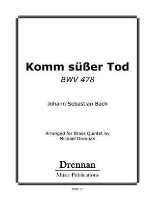 Book cover for Komm süßer Tod, BWV 478
