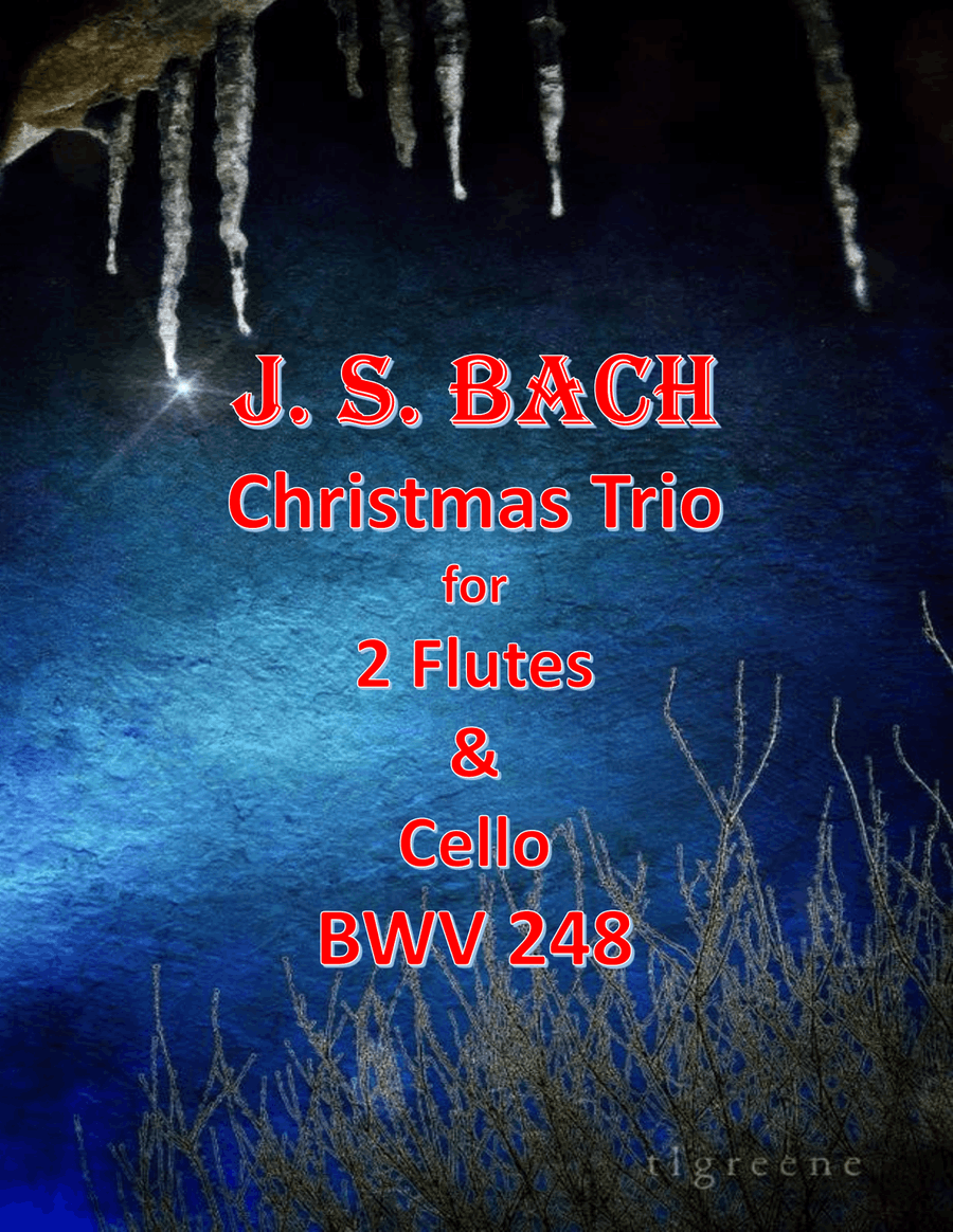 Bach: Christmas Trio for 2 Flutes & Cello Small Ensemble scores gallery preview page 1