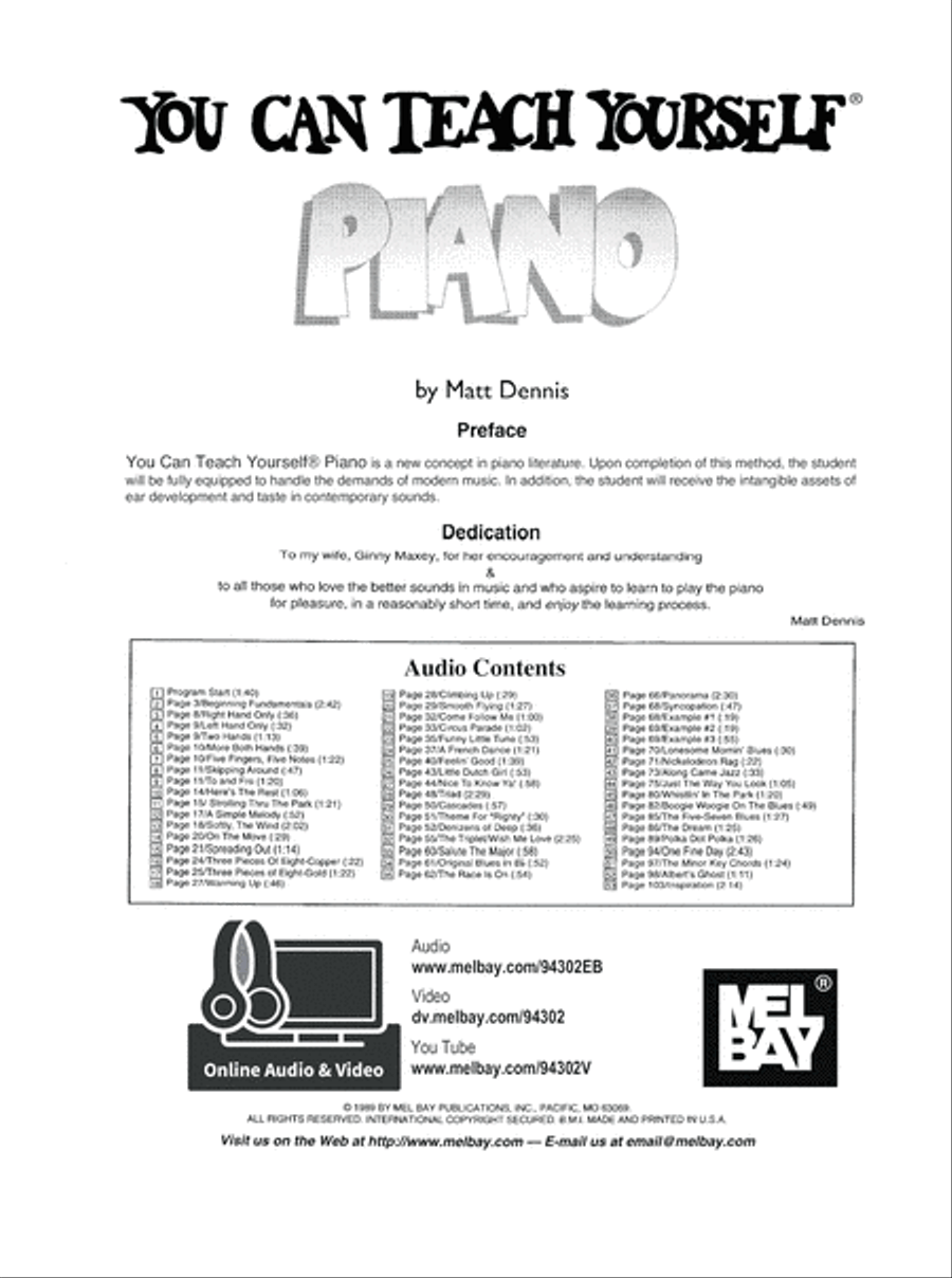You Can Teach Yourself Piano Piano Method scores gallery preview page 2