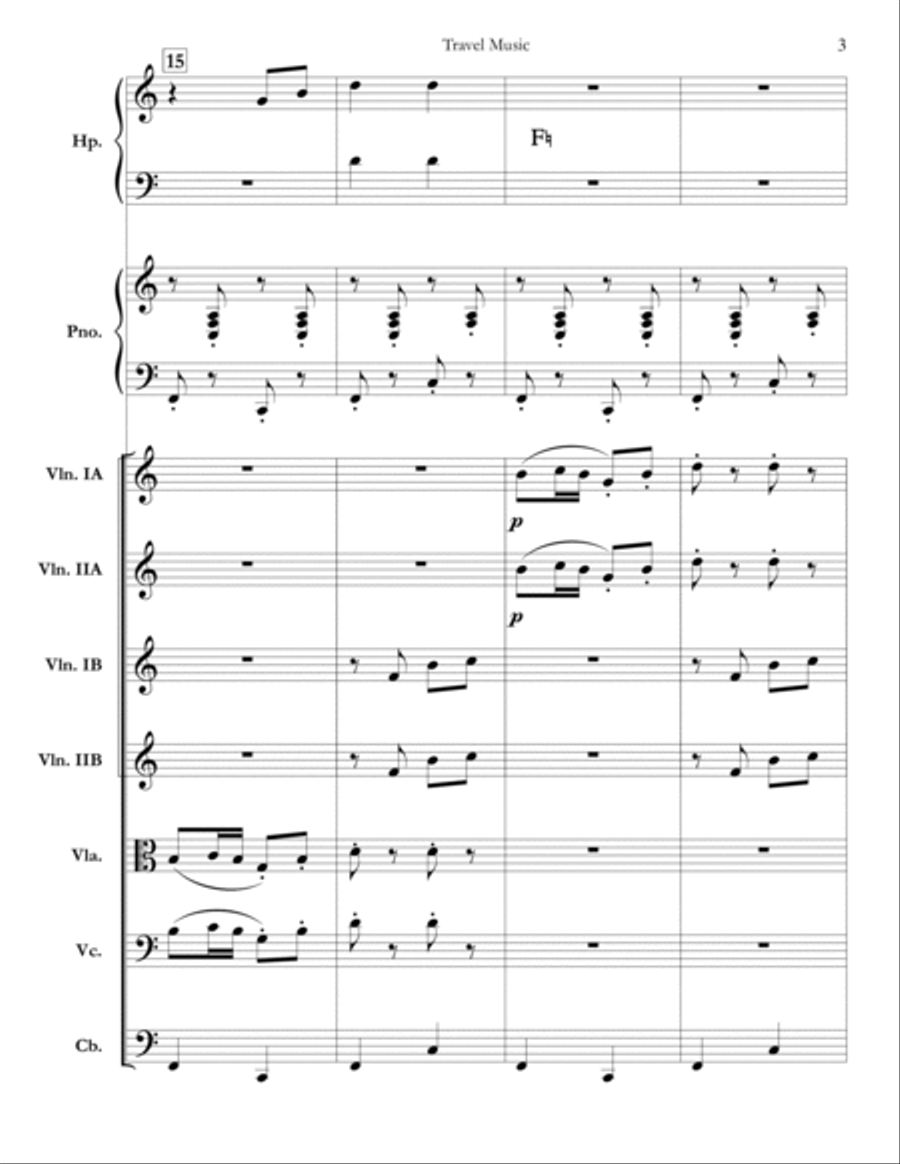 Travel Music Chamber Orchestra scores gallery preview page 3