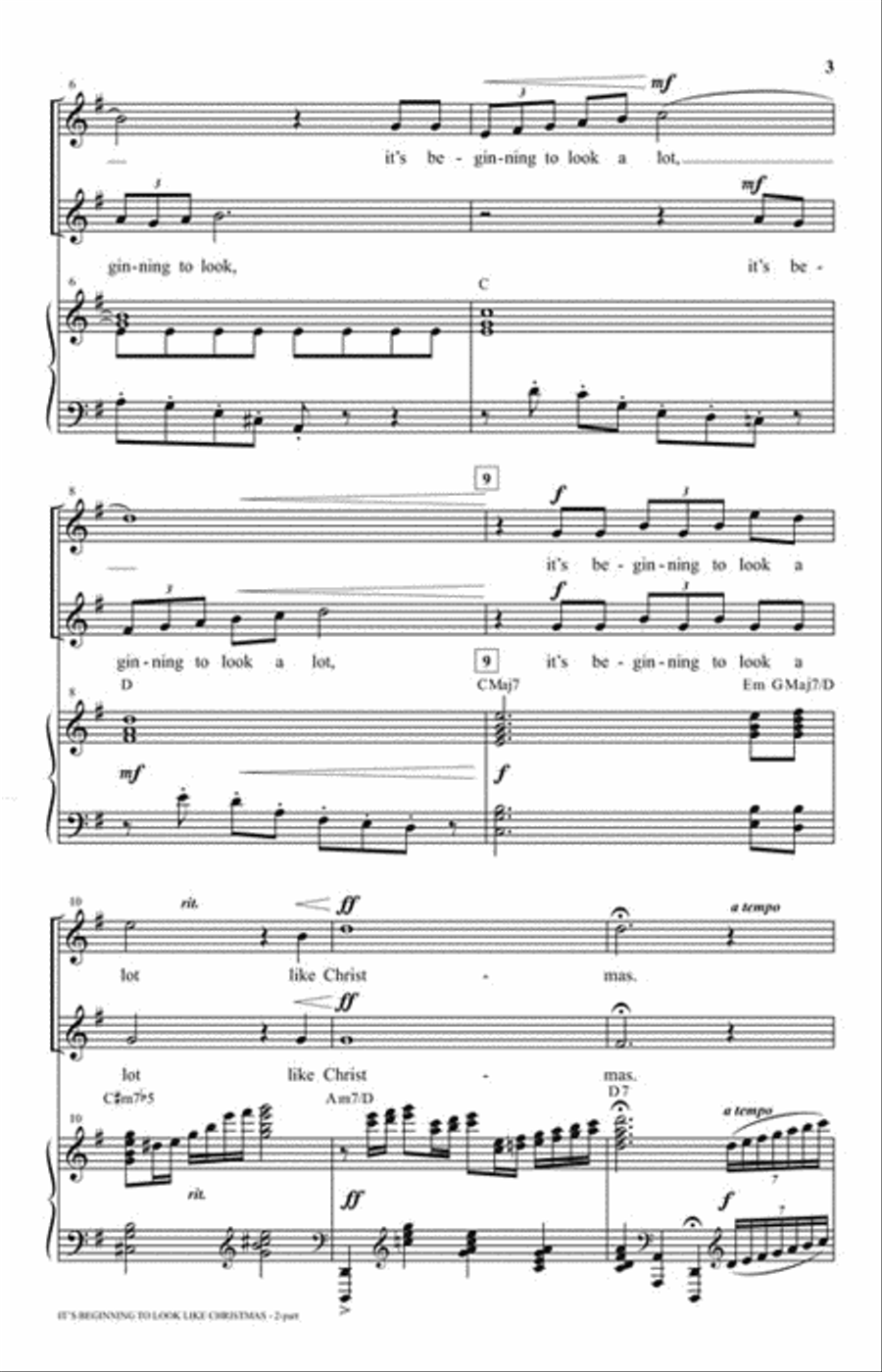 It's Beginning to Look Like Christmas 2-Part scores gallery preview page 3