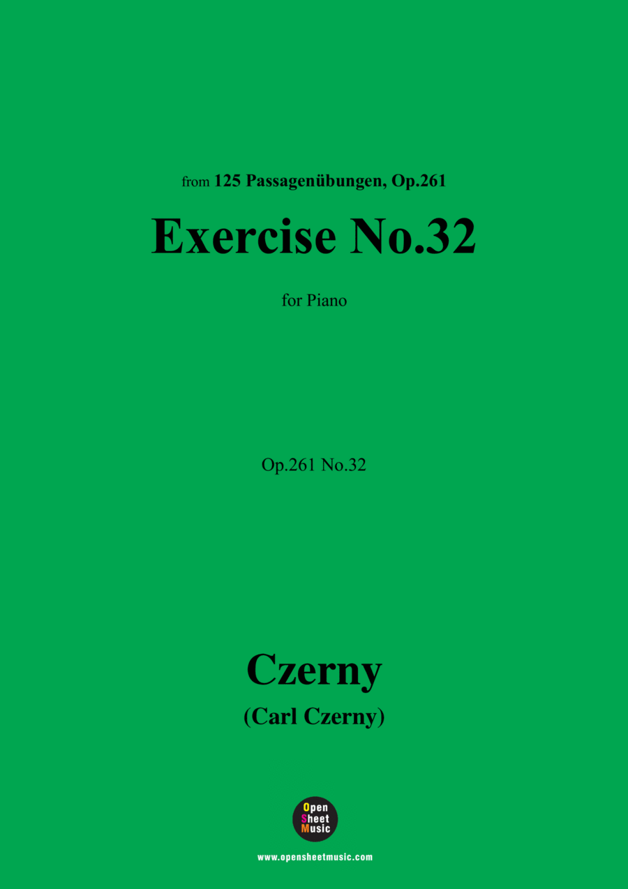 C. Czerny-Exercise No.32,Op.261 No.32 Piano Method scores gallery preview page 1