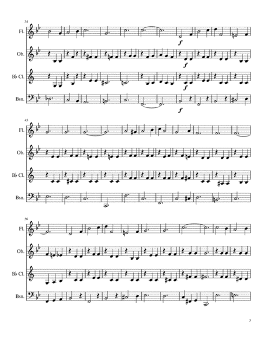 Let Me Call You Sweetheart for Woodwind Quartet Woodwind Quartet scores gallery preview page 3