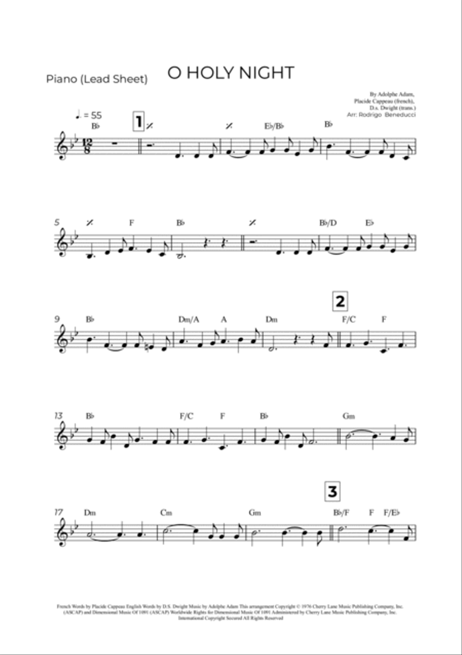 O Holy Night Piano scores gallery preview page 2