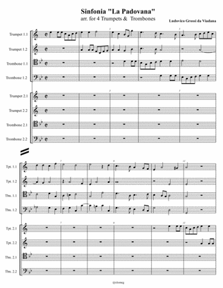 L. G. da Viadana - Sinfonia 'La Padovana' (for 4 Trumpets & 4 Trombones)