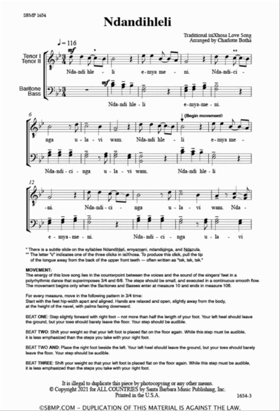 Ndandihleli TTBB scores gallery preview page 2
