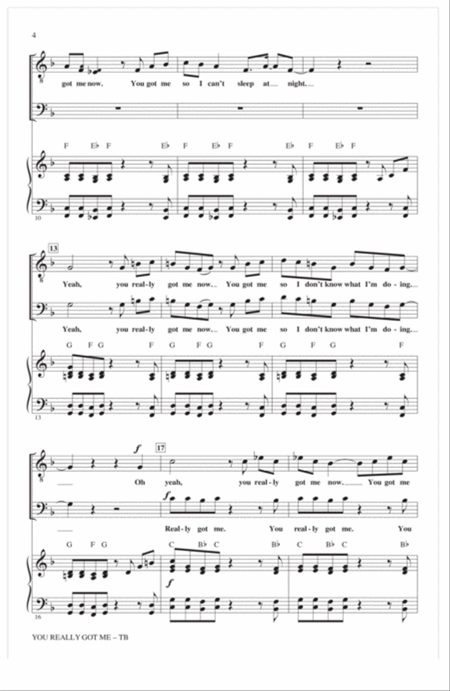 You Really Got Me (arr. Mac Huff) TB scores gallery preview page 2