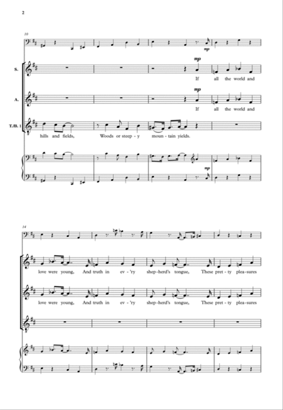 Come live with me Come live with me Divisi scores gallery preview page 2
