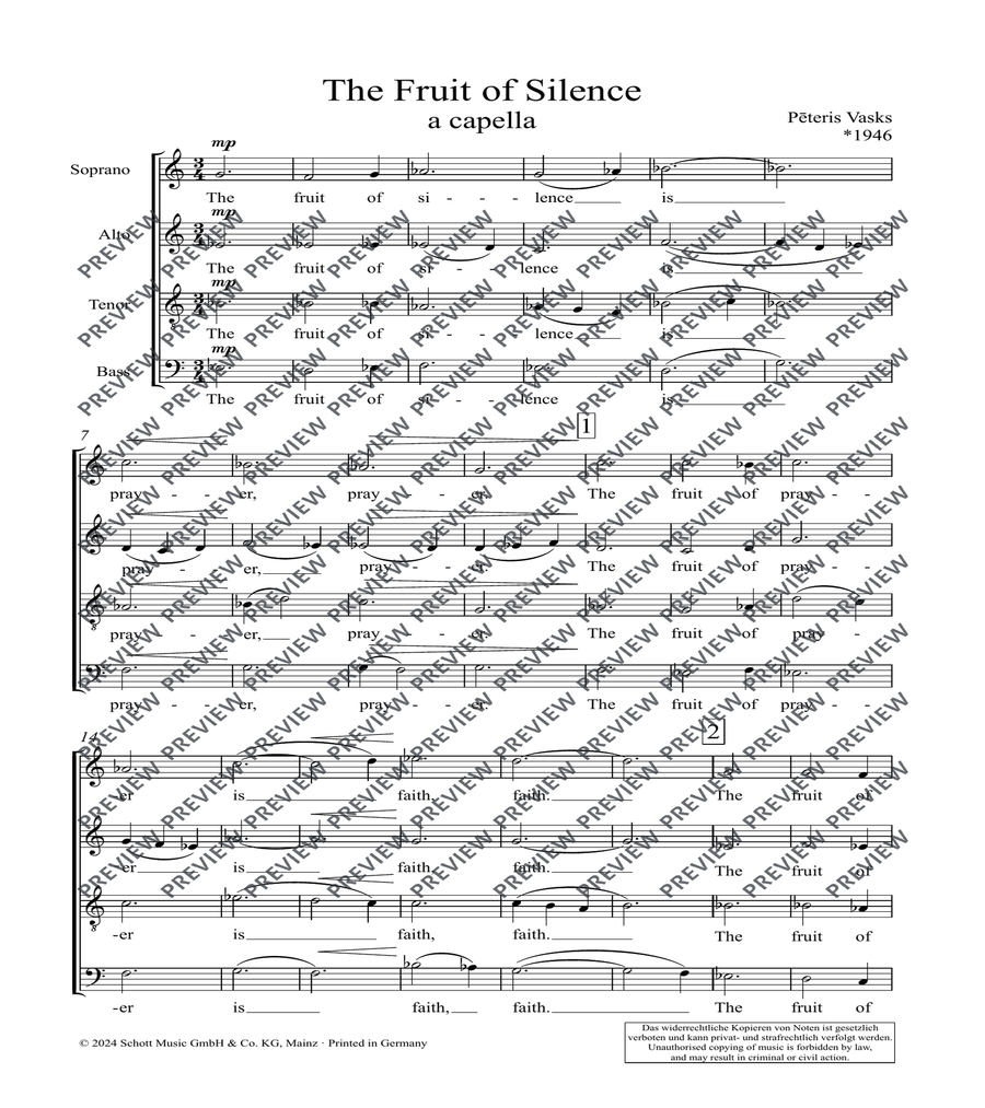 The Fruit of Silence Mixed Choir scores gallery preview page 5
