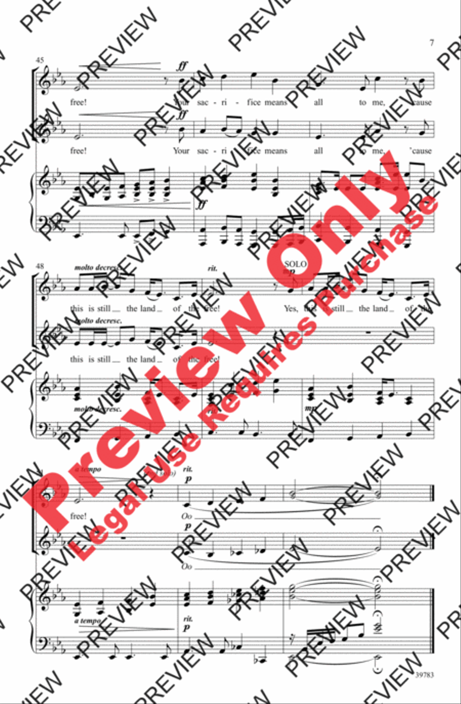 Land of the Free 2-Part scores gallery preview page 7