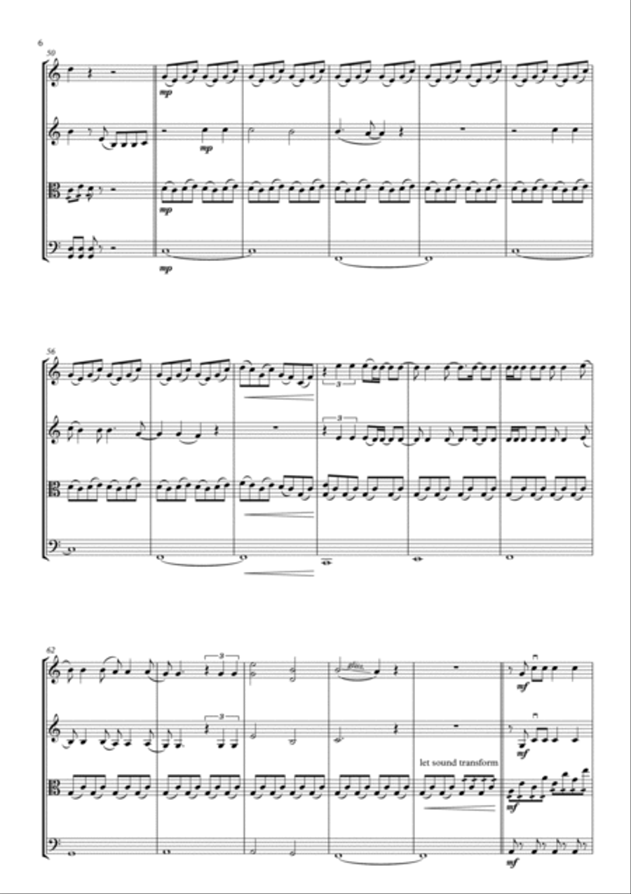 I Can Do It With A Broken Heart String Quartet scores gallery preview page 6