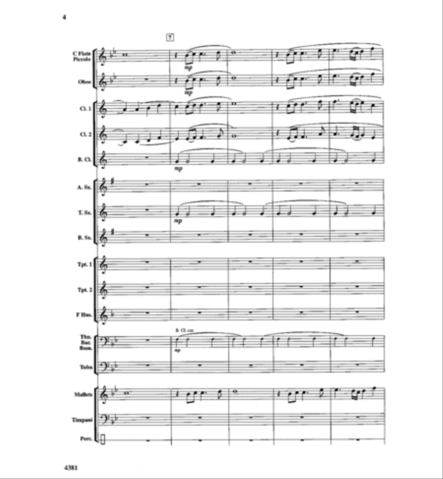 A Hymn of Peace Concert Band scores gallery preview page 3