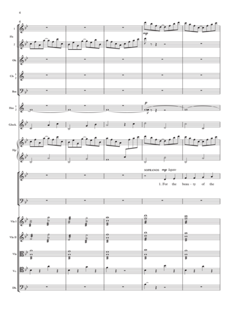 For the beauty of the earth TTBB scores gallery preview page 3