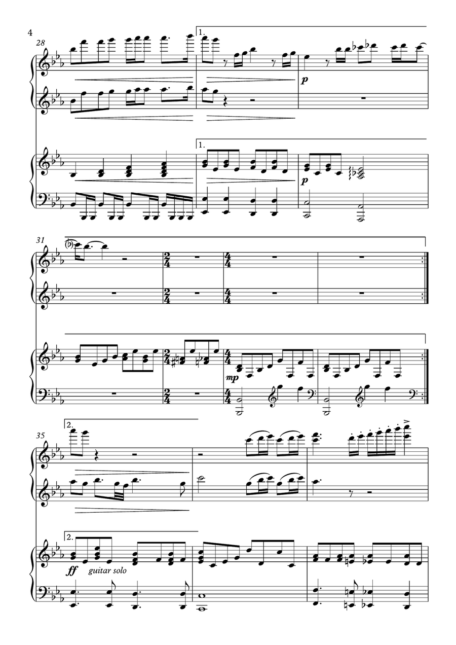 Bohemian Rhapsody 1 Piano, 4-Hands scores gallery preview page 4