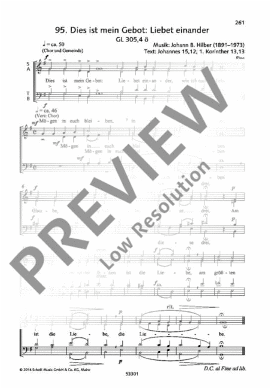 Dies ist mein Gebot: Liebet einander Mixed Choir scores gallery preview page 2