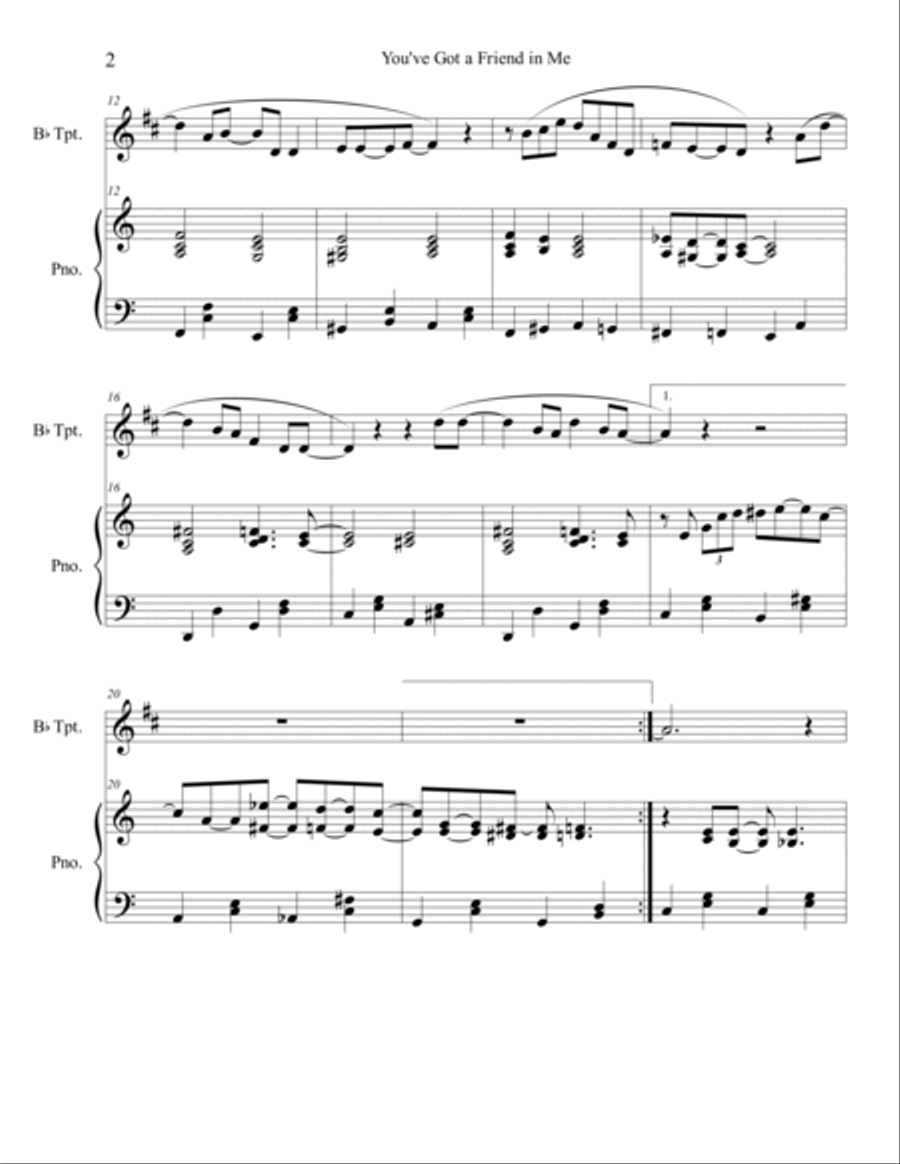 You've Got A Friend In Me Trumpet Solo scores gallery preview page 2