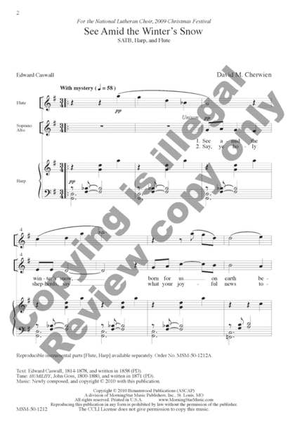 See Amid the Winter's Snow (Choral Score) image number null