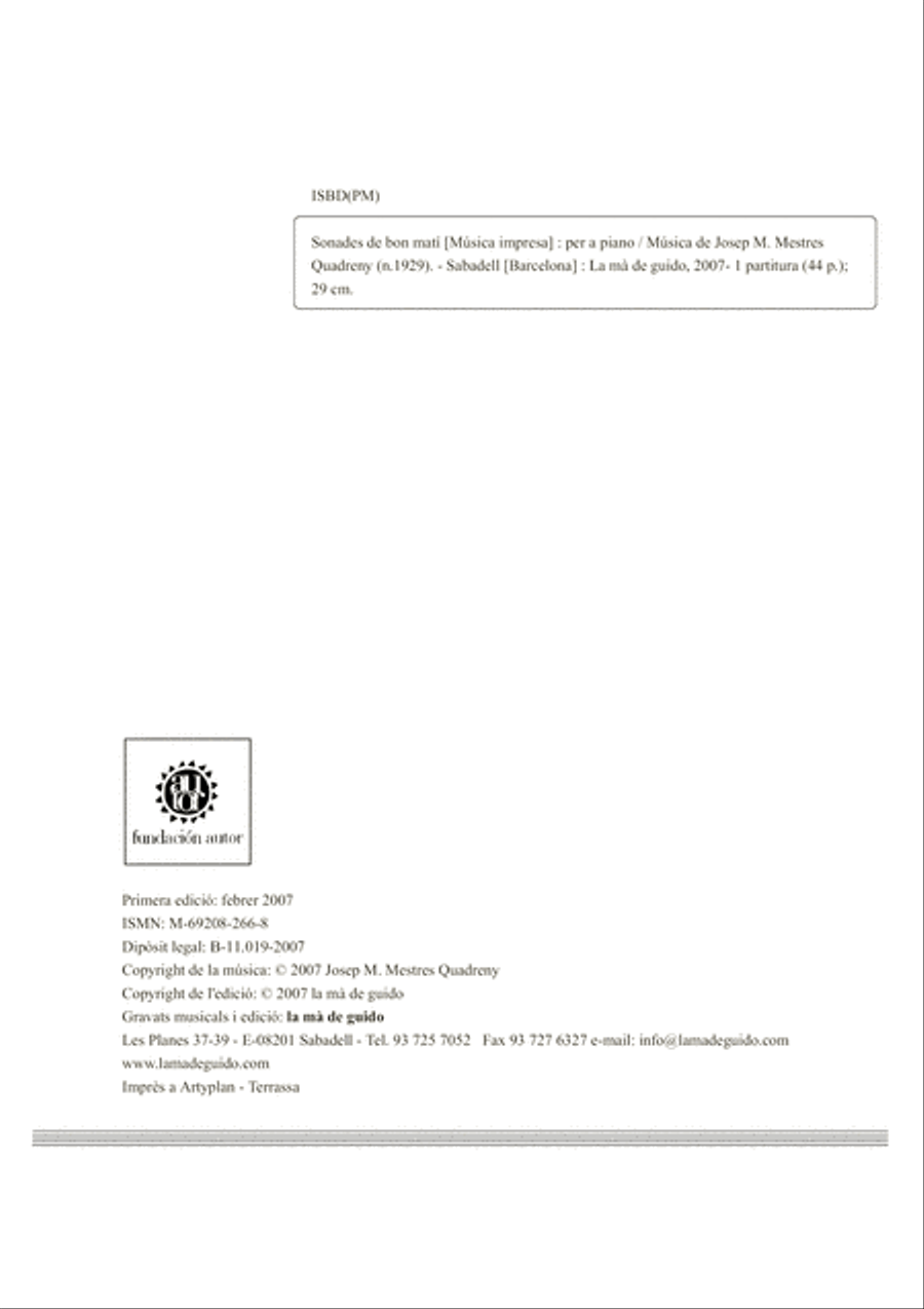 Sonades de bon matí Piano Solo scores gallery preview page 4