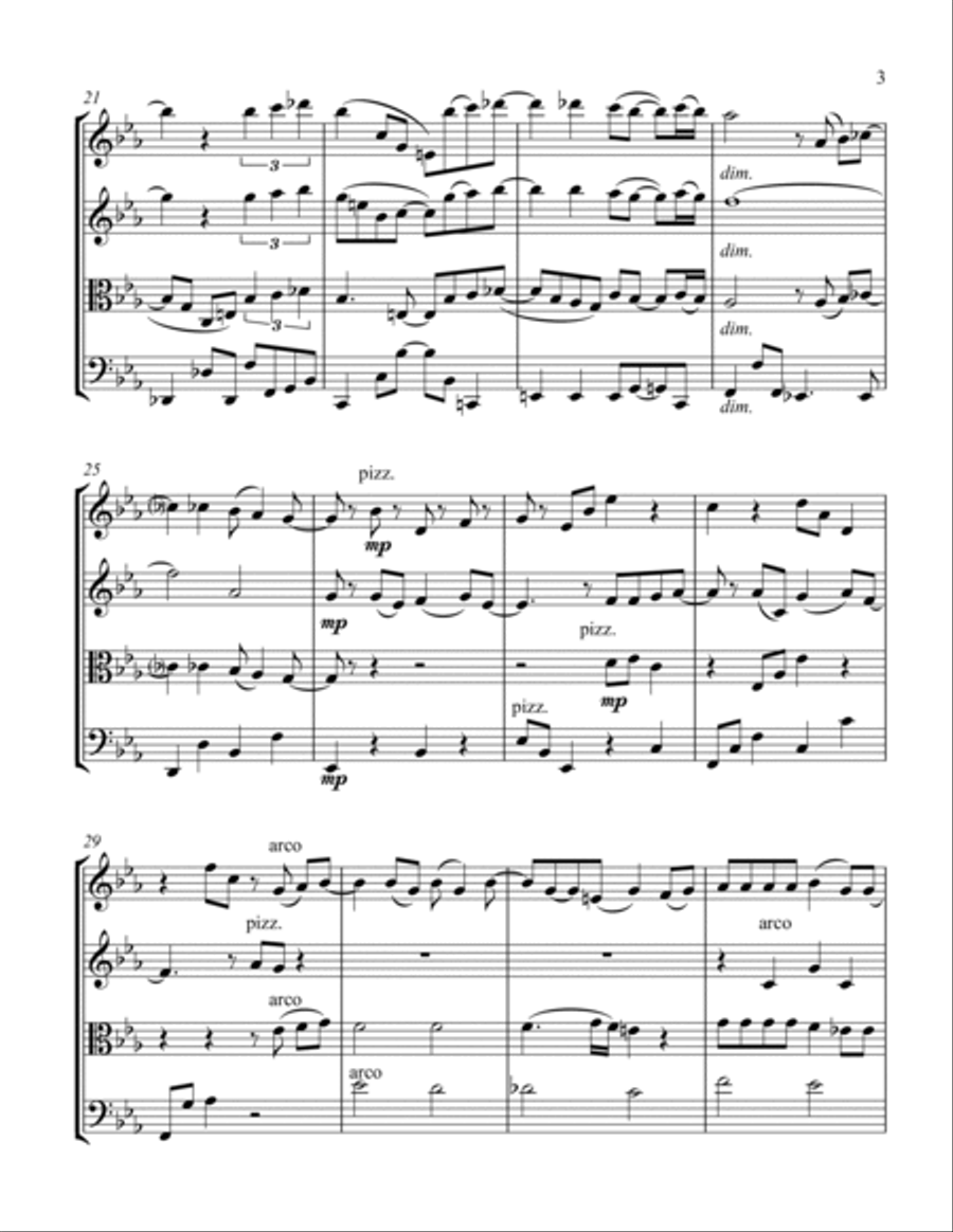 How Deep Is Your Love String Quartet scores gallery preview page 3
