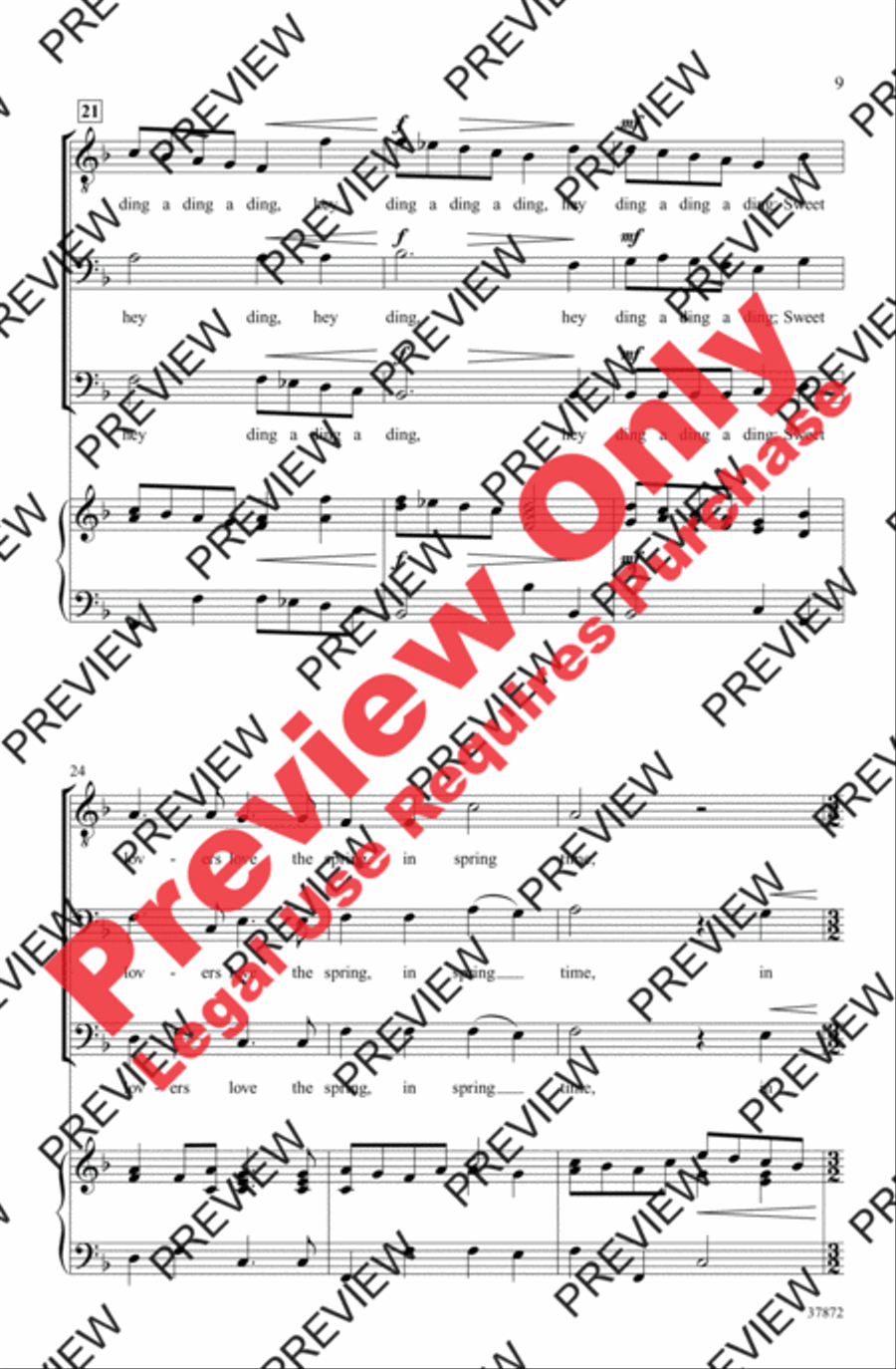 Two Morley Madrigals for Men Men's Choir scores gallery preview page 9