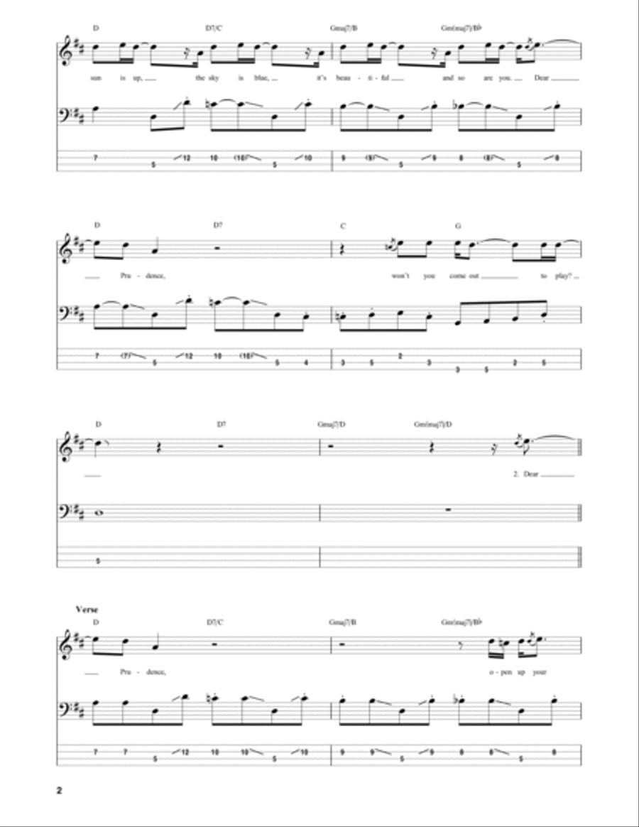 Dear Prudence Dear Prudence Guitar Tablature scores gallery preview page 2