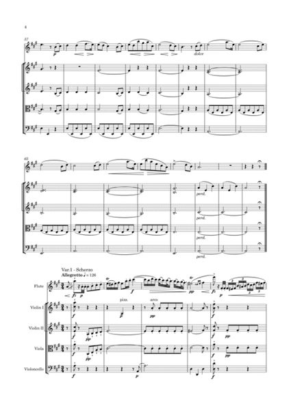 Walckiers - L'Attente, Air varié for Flute & String Quartet, Op.25 image number null
