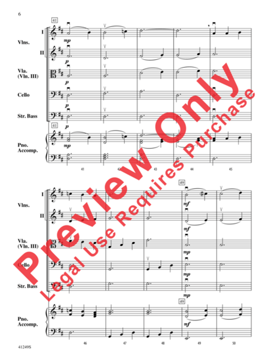 Barcarolle (from The Tales of Hoffman) String Orchestra scores gallery preview page 9