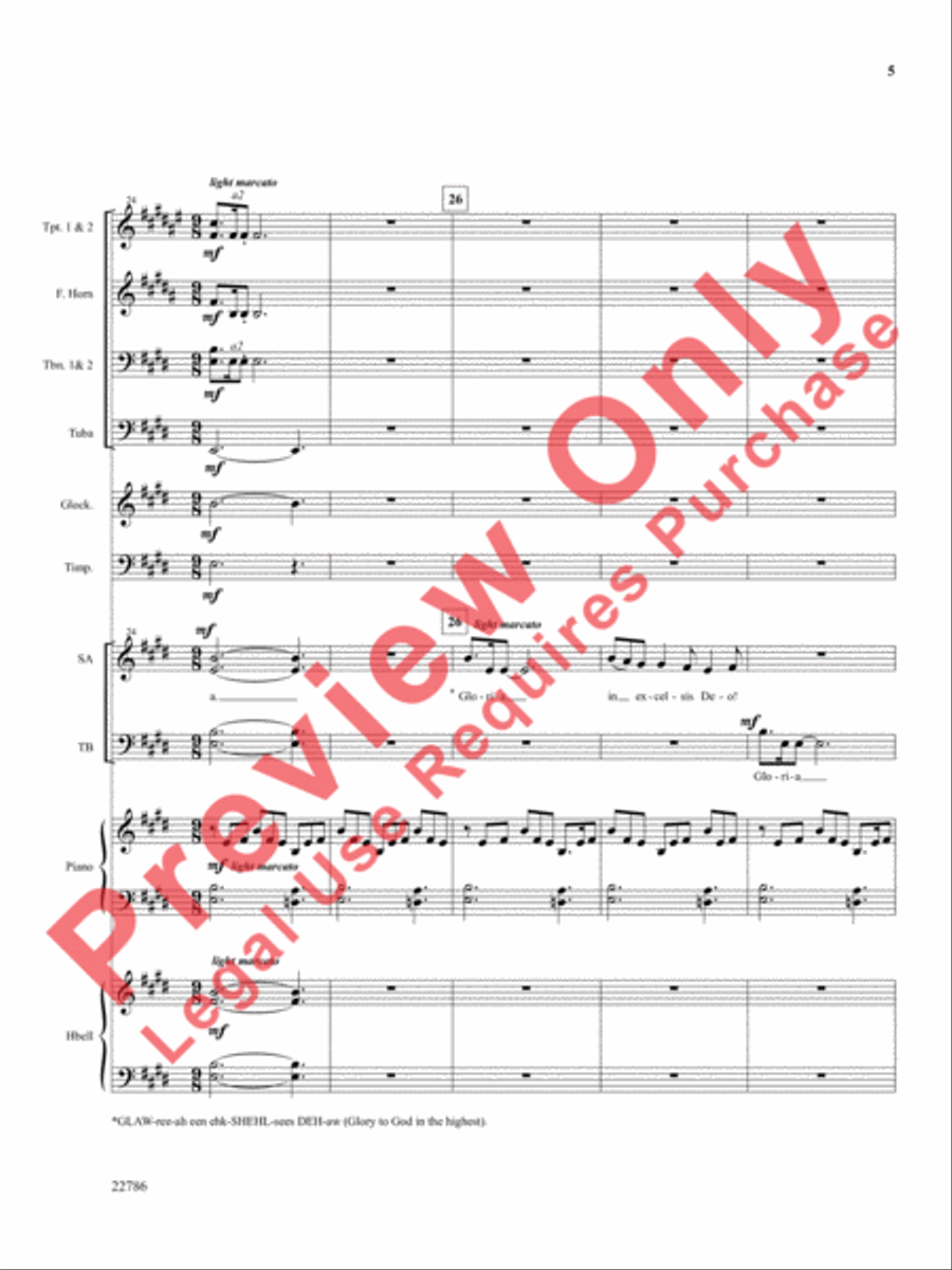 Gloria for Christmas Choir scores gallery preview page 6