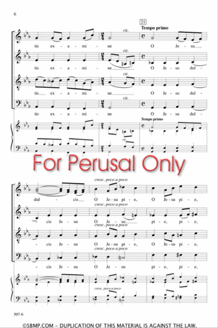 Ave verum Corpus - SATB Octavo 4-Part scores gallery preview page 5